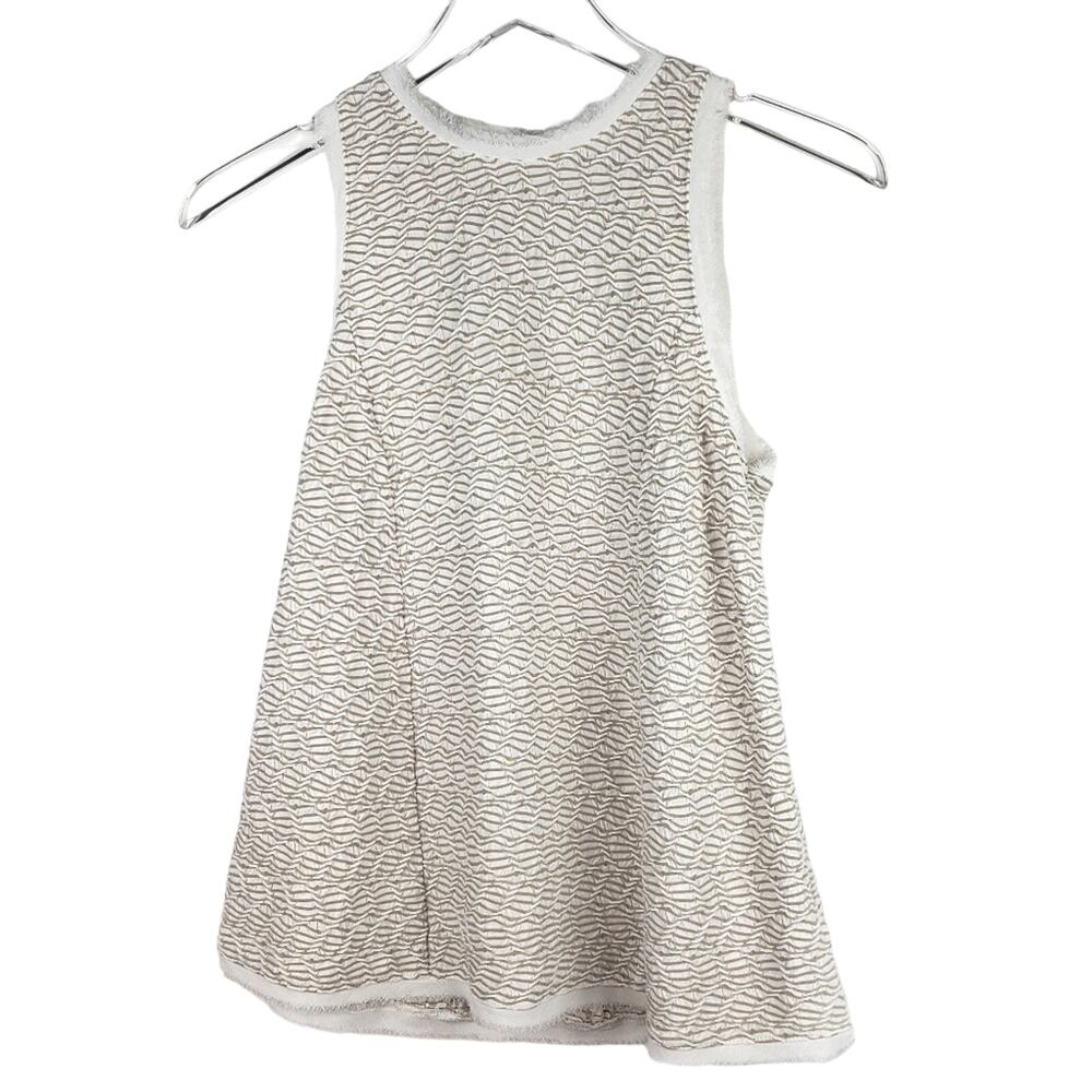 Postmark tan white textured tanks size small